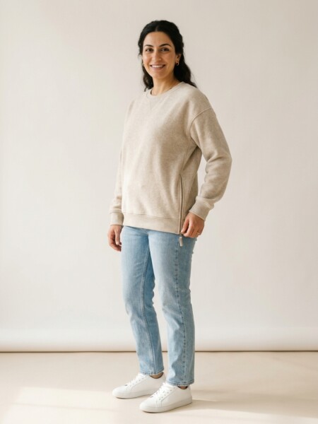 Emzirme Fonksiyonlu Sweatshirt
