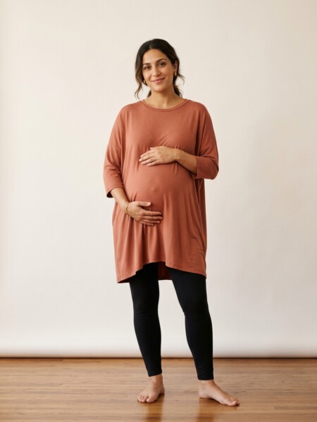 Salaş Kesim Oversize Hamile Tunik