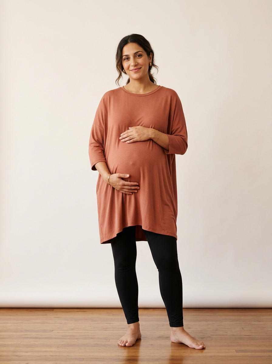 Salaş Kesim Oversize Hamile Tunik